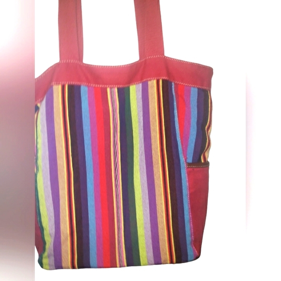 UNION BAY Y2K STRIPED TOTE Vintage. GUC - Picture 2 of 9